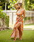 Coral Mixed Print Beach Set